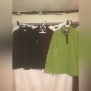 Black, green and maroon IZOD PerformX sweatshirts